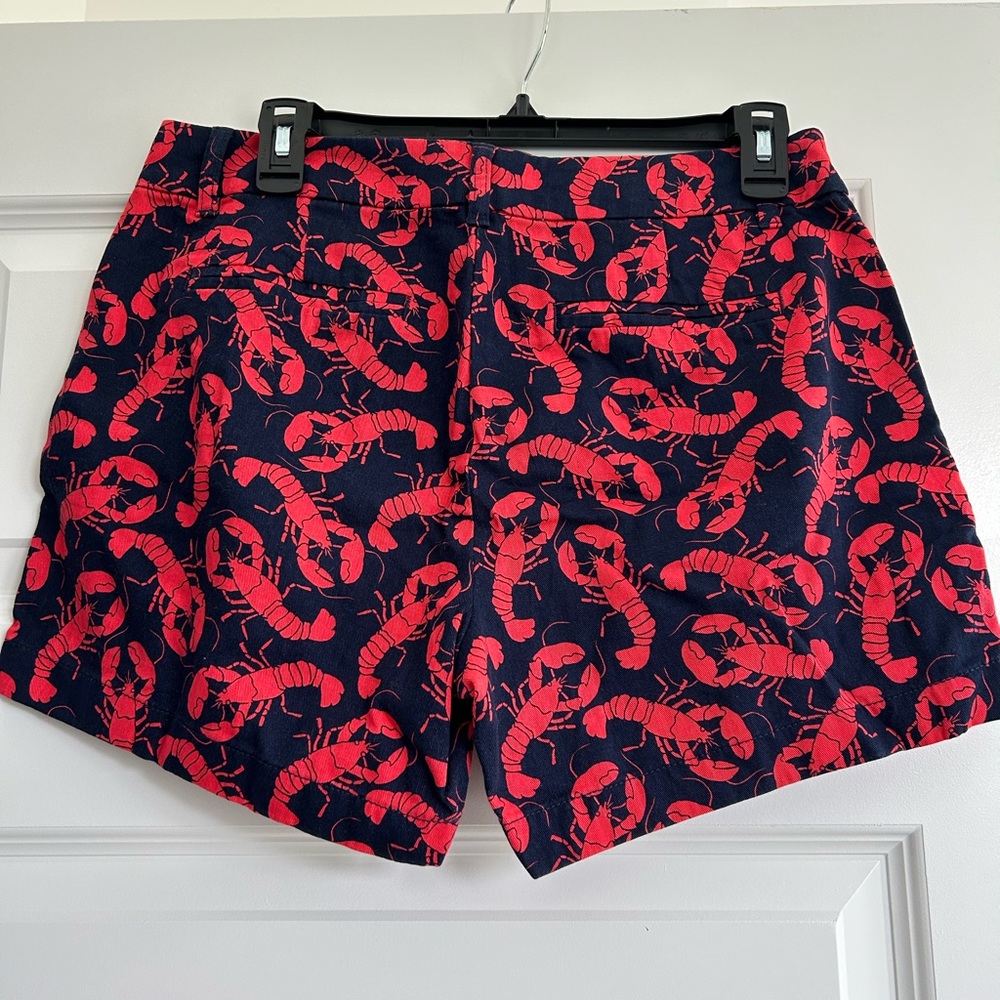 J. Crew Navy Shorts with Red Lobster Design - Picture 2 of 3